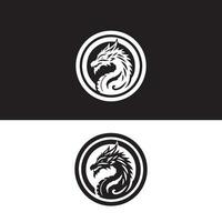 draak logo pictogrammen. oude mythisch slang symbool. mythologisch beest teken. vector illustratie.