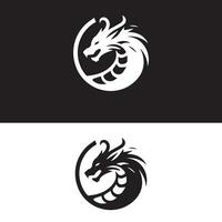 draak logo pictogrammen. oude mythisch slang symbool. mythologisch beest teken. vector illustratie.