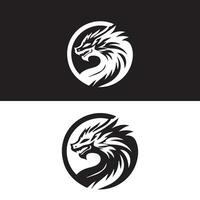 draak logo pictogrammen. oude mythisch slang symbool. mythologisch beest teken. vector illustratie.