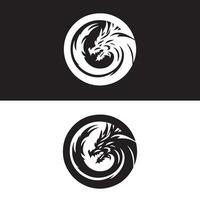 draak logo pictogrammen. oude mythisch slang symbool. mythologisch beest teken. vector illustratie.