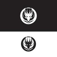 draak logo pictogrammen. oude mythisch slang symbool. mythologisch beest teken. vector illustratie.