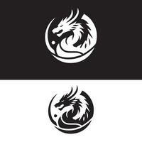 draak logo pictogrammen. oude mythisch slang symbool. mythologisch beest teken. vector illustratie.