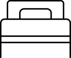 single bed schets vector illustratie icoon
