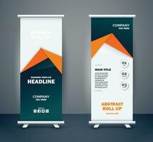 vector bedrijf rollen omhoog Scherm standee voor presentatie doel