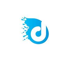 d alfabet water logo ontwerp concept vector