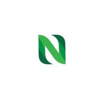 n alfabet natuur logo ontwerp concept vector