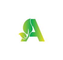 een alfabet natuur logo ontwerp concept vector