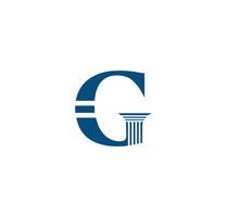 g alfabet wet firma logo ontwerp concept vector