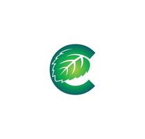 c alfabet natuur logo ontwerp concept vector