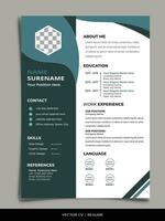 professioneel hervat CV vector sjabloon