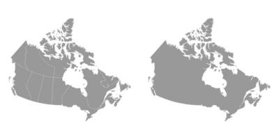 Canada grijs kaart met provincies. vector illustratie.