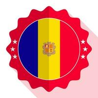 Andorra kwaliteit embleem, label, teken, knop. vector illustratie.