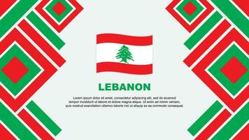 Libanon vlag abstract achtergrond ontwerp sjabloon. Libanon onafhankelijkheid dag banier behang vector illustratie. Libanon