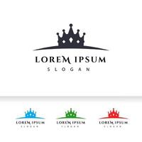 luxe kroon logo vector sjabloon. lineaire kroon pictogram vector ontwerp