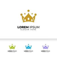 creatieve kroon logo vector sjabloon. lineaire kroon pictogram vector ontwerp