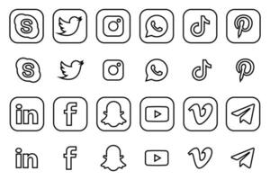 sociaal media pictogrammen logo. vector