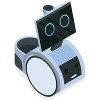 isometrische huis assistent robot vector