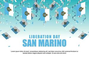 bevrijding dag san marino achtergrond. vector