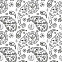 vector abstract paisley en bloemen wijnoogst hand getekend patroon. vector abstract paisley en bloemen wijnoogst achtergrond.