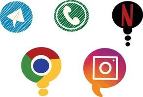 pictogram voor sociale media vector