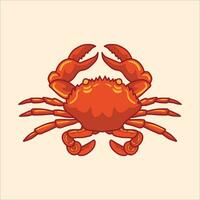 krab mascotte tekenfilm karakter illustratie vector