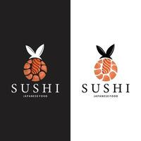 sushi logo gemakkelijk ontwerp sushi Japans voedsel icoon sjabloon Product Japans keuken vector