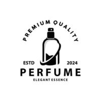 gemakkelijk minimalistische parfum logo schoonheid Product merk sjabloon parfum fles ontwerp vector