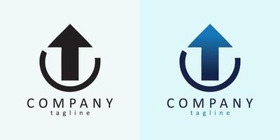 logo omhoog voor bedrijf. een logo dat heeft een filosofie van doorgaan naar opstaan. vector