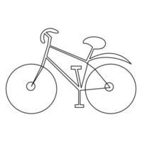 fiets doorlopend single lijn hand- tekening symbool concept en schetsen schets vector kunst illustratie