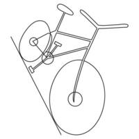 fiets doorlopend single lijn hand- tekening symbool concept en schetsen schets vector kunst illustratie