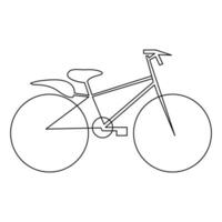 fiets doorlopend single lijn hand- tekening symbool concept en schetsen schets vector kunst illustratie