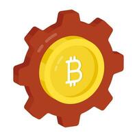 perfect ontwerp icoon van bitcoin beheer vector