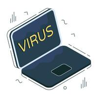 premie downloaden icoon van online virus vector