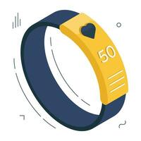 modern design icoon van fitness tracker vector