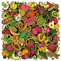 vers fruit tekenfilm vector doodles illustratie