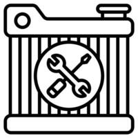 radiator onderhoud icoon lijn vector illustratie