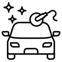 auto detaillering icoon lijn vector illustratie