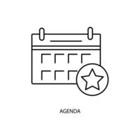 agenda concept lijn icoon. gemakkelijk element illustratie. agenda concept schets symbool ontwerp. vector
