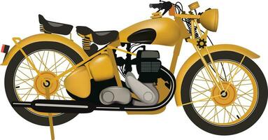 geel uniek motor vector illustratie met wit achtergrond voor achtergrond ontwerp.