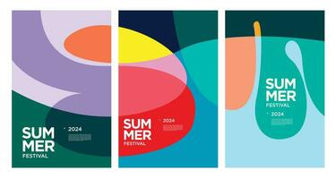 vector kleurrijk vloeistof en vloeistof achtergrond voor zomer verzameling