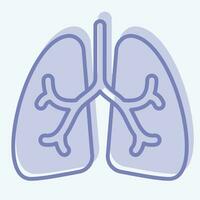 icoon longen. verwant naar ademhalings behandeling symbool. twee toon stijl. gemakkelijk ontwerp bewerkbaar. gemakkelijk illustratie vector