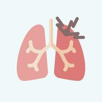 icoon astma. verwant naar ademhalings behandeling symbool. vlak stijl. gemakkelijk ontwerp bewerkbaar. gemakkelijk illustratie vector