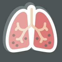 sticker ARDS. verwant naar ademhalings behandeling symbool. gemakkelijk ontwerp bewerkbaar. gemakkelijk illustratie vector