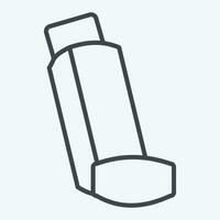 icoon inhalator. verwant naar ademhalings behandeling symbool. lijn stijl. gemakkelijk ontwerp bewerkbaar. gemakkelijk illustratie vector