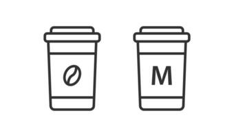 papier koffie kop icoon. heet drank teken. drinken thee in de mok. ochtend- espresso. vector illustratie.