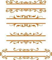 reeks decoratief ornament kader vector