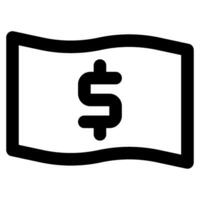 bankbiljet icoon illustratie voor web, app, infografisch, enz vector