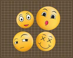 emoji 3d helling grappig gezicht vector