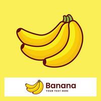 vector banaan vers geel tropisch fruit vector