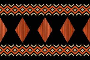 etnisch ikat kleding stof patroon meetkundig stijl.afrikaans ikat borduurwerk etnisch oosters patroon zwart achtergrond. abstract,illustratie,textuur,kleding,frame,decoratie,motief. vector